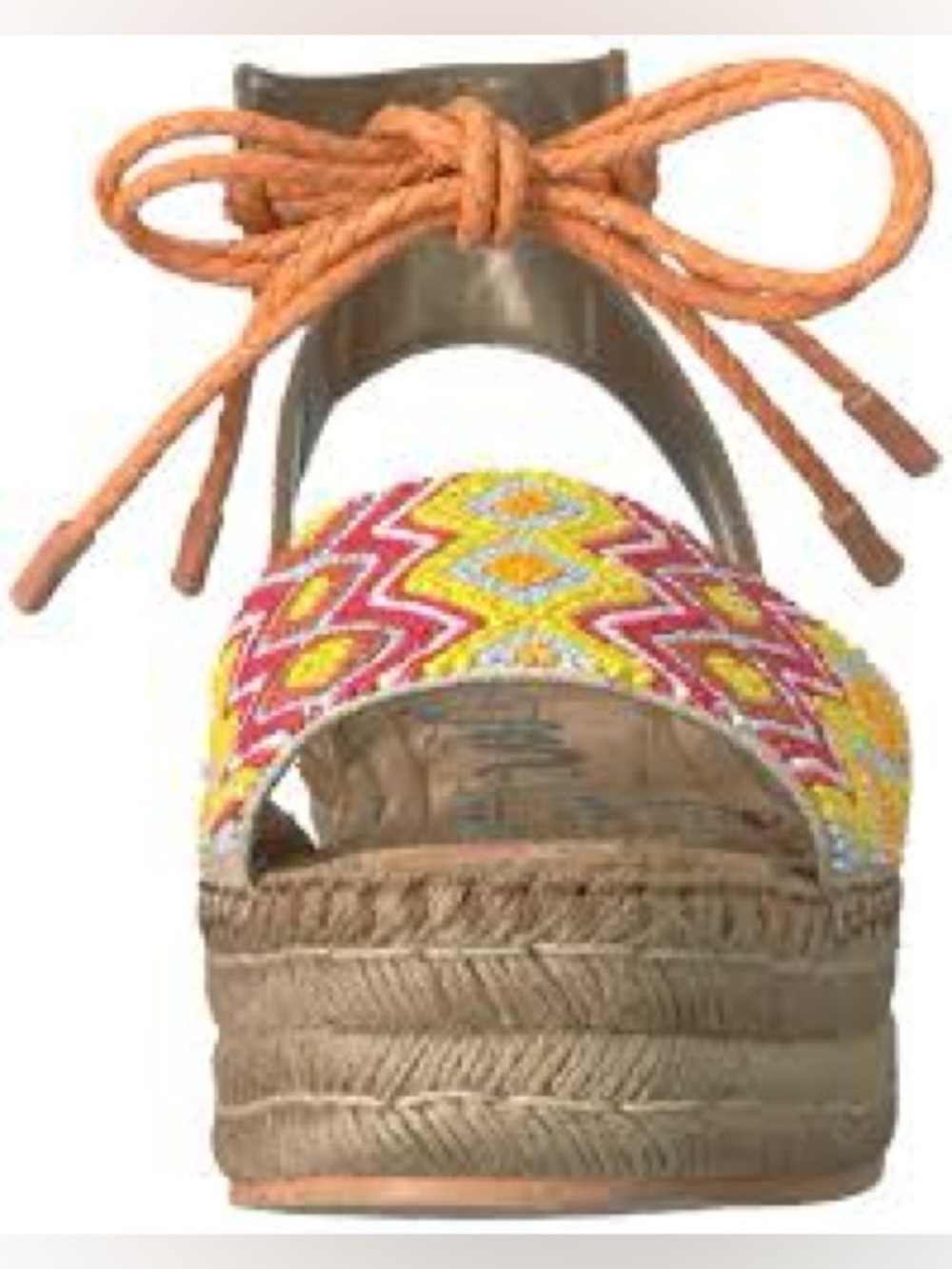 NIB Sam Edelman “Neera” Beaded Platform Boho Espadrille Sandal Size 6 - Picture 3 of 16